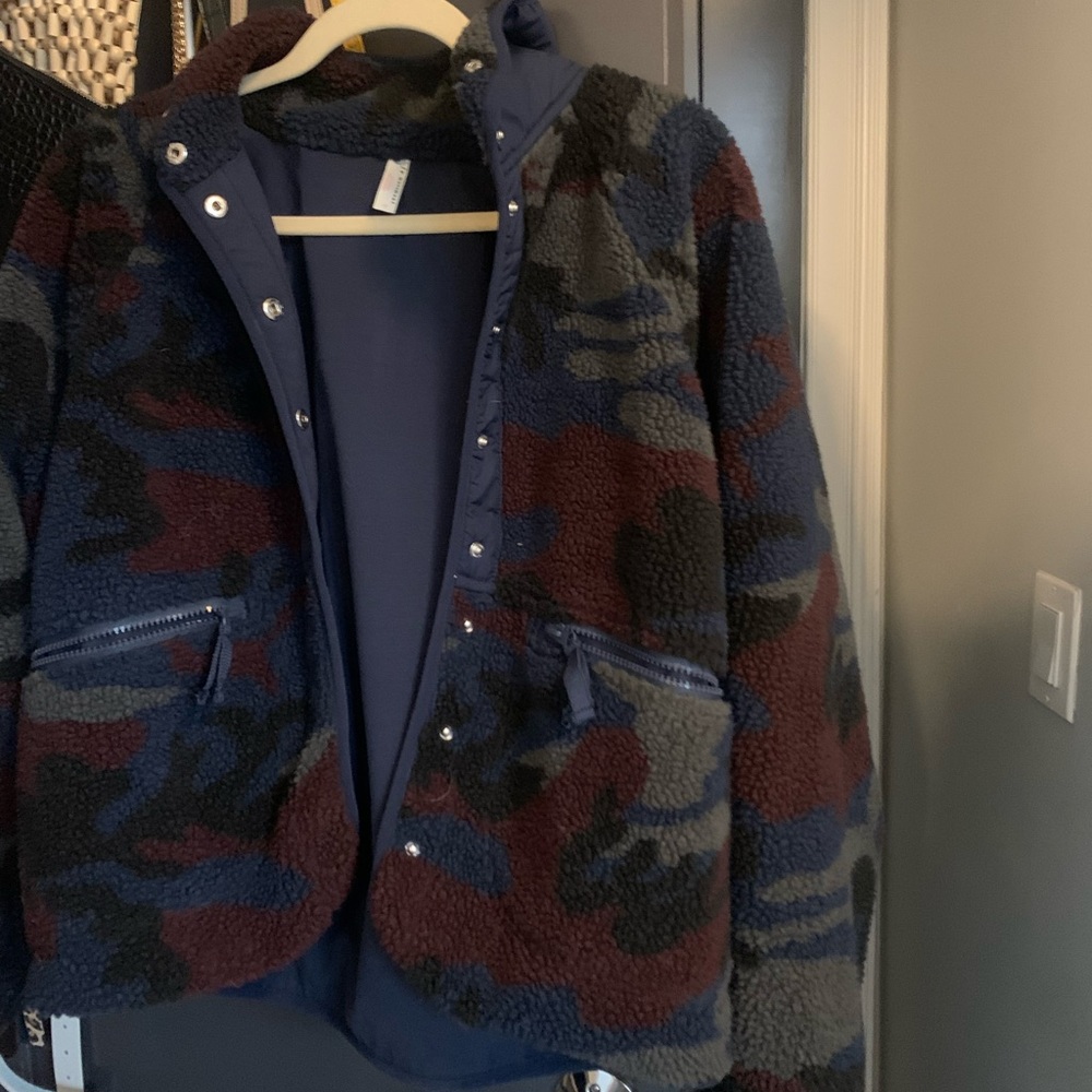 Free people camo hit the slopes jacket